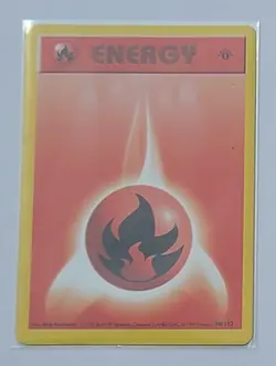 1st Edition Shadowless Fire Energy Pokemon Card - Image 1