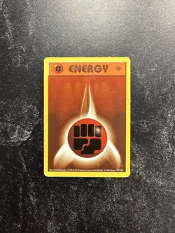 1st Edition Shadowless Fighting Energy 97/102 Base Set Pokemon Card 1999 HP - Image 1