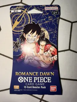 NEW One Piece Romance Dawn English OP-01 Sleeved Sealed Blister Pack 12 Cards - Image 1