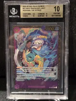 One Piece TCG Trafalgar Law ST10-010 Top 16 Regional Prize Card BGS Graded 10 - Image 1