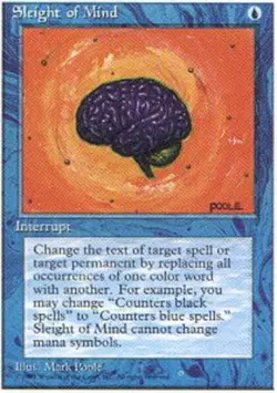 NM-Mint, English MTG Regular Sleight of Mind 4th Edition Magic the Gathering - Image 1