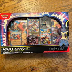 POKEMON TCG MEGA LUCARIO EX PREMIUM FIGURE COLLECTION BOX NEW FACTORY SEALED - Image 1