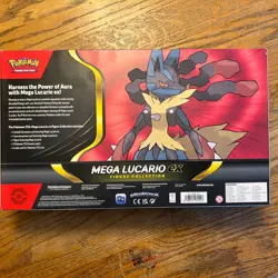 POKEMON TCG MEGA LUCARIO EX PREMIUM FIGURE COLLECTION BOX NEW FACTORY SEALED - Image 2