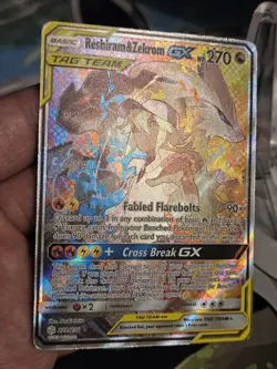 Reshiram & Zekrom GX Cosmic Eclipse #222/236 Pokemon LP - Image 5