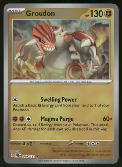 2025 Pokemon Prismatic Evolutions 049/131 Groudon Masterball Reverse Holo - Image 1