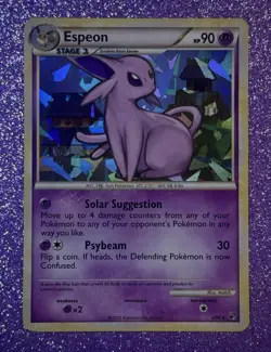 ESPEON - HGSS Undaunted, Cracked Ice Holo, NM, 2/90? (Pokemon TCG) - Image 1