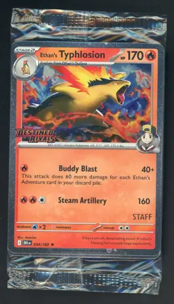 Pokemon TCG Sealed Destined Rivals Staff Prerelease Pack Promos Sealed in Pack - Image 1