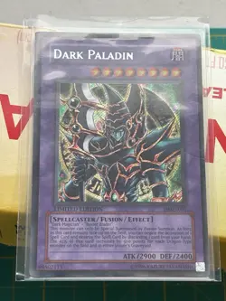 Dark Paladin DMG-001 YuGiOh Secret Rare 2002 Limited Edition Promo LP Crease - Image 1