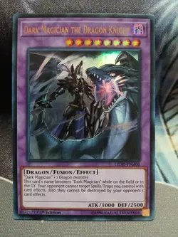Yugioh Dark Magician the Dragon Knight Ultra LEDD-ENA00 1st Ed Lightly Played - Image 1