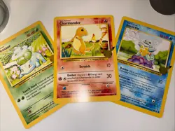 Pokemon TCG Jumbo Card Set - Bulbasaur, Squirtle, Charmander 25th Anniversary NM - Image 1