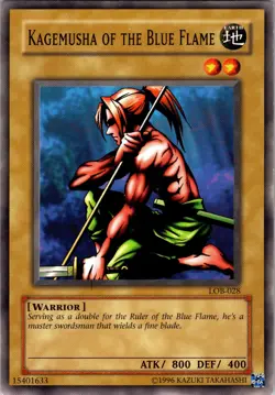 Yu-Gi-Oh Kagemusha Of The Blue Flame LOB-028 Unlimited Common Card Played LP - Image 1