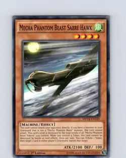 Yu-Gi-Oh Mecha Phantom Beast Sabre Hawk MP14-EN149 1st Edition Common Card NM - Image 1
