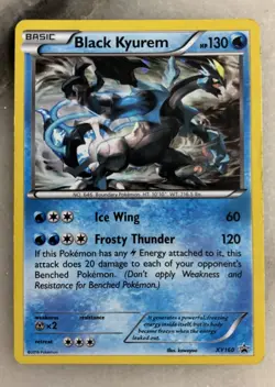 Pokemon TCG Black Kyurem XY160 Holo Promo Card Black Star Promos LP - Image 1