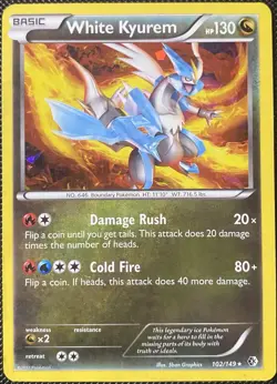 White Kyurem - (BW Boundaries Crossed) 102/149 Deck Exclusives Holo Pokemon Card - Image 1