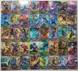 Lot of 40 Japanese Kamen Rider Battle: Ganbarizing Rare Card Set - Image 1