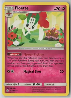 Floette 151/236 Pokemon TCG Sm-Cosmic Eclipse Regular Card (Near Mint) NM 2 - Image 1