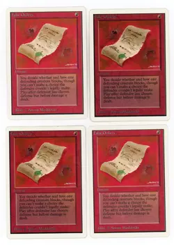 Magic the Gathering Unlimited False Orders x4 MTG Red LP/NM - Image 1