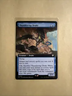 MTG Thunderclap Drake OTC 0053 R NM Regular Extended Art - Image 1