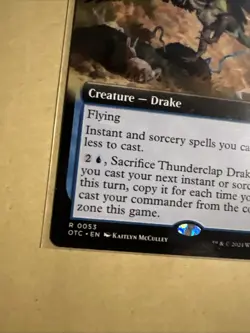 MTG Thunderclap Drake OTC 0053 R NM Regular Extended Art - Image 3