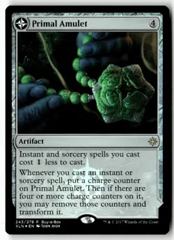 MTG Foil Primal Amulet - Buy-A-Box Promos Moderately Played English - Image 1