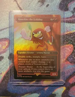 Knuckles the Echidna Rainbow Foil Secret Lair Sonic Magic: The Gathering - Image 1