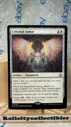 Celestial Armor FDN Foundations MTG 5 RARE M/NM - Image 1
