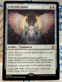 Celestial Armor FDN Foundations MTG 5 RARE M/NM - Image 2