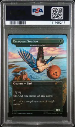 2024 MTG SECRET LAIR DROP FOIL #1675 AFRICAN SWALLOW/EUROPEAN SWALLOW PSA 9 - Image 2
