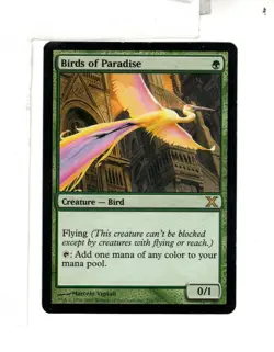 MTG SkeenAB Birds of Paradise from Tenth Edition. LP. - Image 1