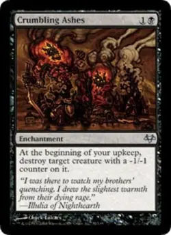Slightly Played, English - 1 x MTG Crumbling Ashes - Foil Eventide - Image 1