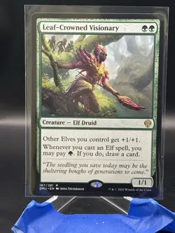 Leaf-Crowned Visionary Dominaria United #167 Rare - Image 1