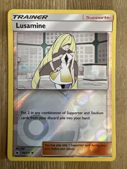 Pokemon TCG Lusamine Crimson Invasion 96/111 Reverse Holo Uncommon NM - Image 1