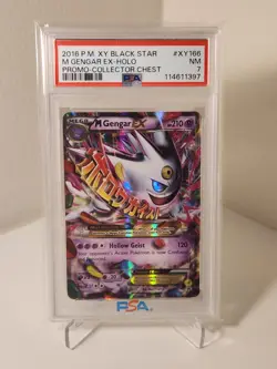 Pokemon Mega Gengar XY166 EX Holo Black Star Promo PSA 7 - Image 1