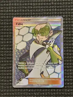 Pokemon Faba Full Art Holo Card 208/214 Sm-Lost Thunder - Image 1