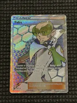 Pokemon Faba Full Art Holo Card 208/214 Sm-Lost Thunder - Image 3