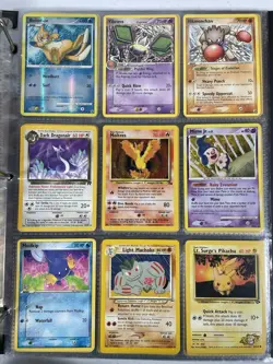 Pokemon Card Collection VTG Binder Holo Rare WoTC Moltres Pikachu Eevee Delta - Image 1
