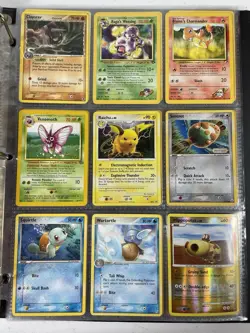 Pokemon Card Collection VTG Binder Holo Rare WoTC Raichu Pikachu Eevee Delta - Image 1