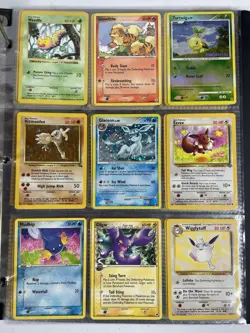 Pokemon Card Collection VTG Binder Holo Rare Stamped WoTC Glaceon Eevee Delta - Image 1