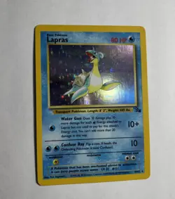 1999 Fossil Set Lapras Holo #10/62 Rare WOTC Pokemon Card TCG Original NM Mint! - Image 2