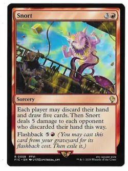 MTG Snort Final Fantasy Commander (FIC) Rare Magic Card #0058 Unplayed - Image 1