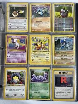 Pokemon Card Collection VTG Binder Holo Rare WoTC Jolteon Mew Pikachu Delta - Image 1