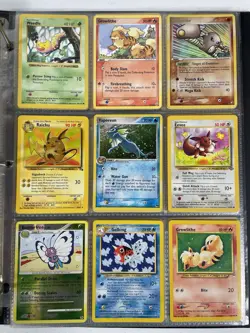 Pokemon Card Collection VTG Binder Holo Rare Shadowless WoTC Vaporeon Pikachu - Image 1