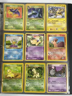 Pokemon Card Collection VTG Binder Holo Rare Shadowless WoTC Vaporeon Pikachu - Image 3
