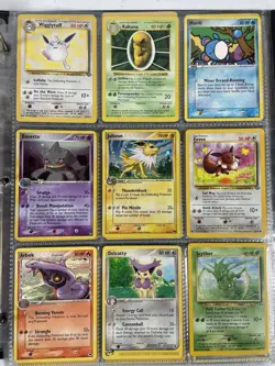 Pokemon Card Collection VTG Binder Holo Rare Stamped WoTC Jolteon Eevee Delta - Image 1