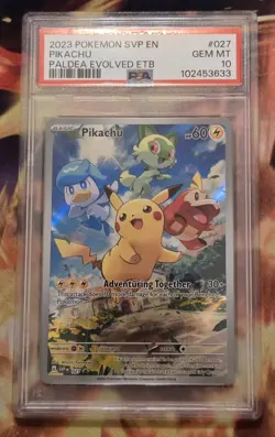 Pikachu 027 Sv: Scarlet & Violet Promo Cards Holo PSA 10 - Image 1