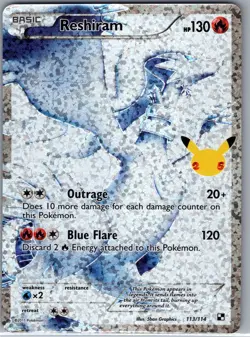 Reshiram 113/114 Celebrations: Classic Collection - Pokemon Card - NM - Image 1