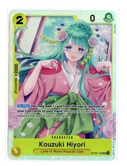 Kouzuki Hiyori OP06-106 SR One Piece Wings of the Captain Card English NM - Image 1