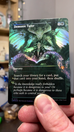 MTG - Demonic Tutor - Borderless - Foil - Commander Masters - WATCH ITEM VIDEO! - Image 2