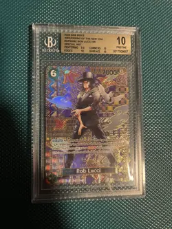 Rob Lucci SP Alt Art bgs 10 OP03- 092 (OP05) New Era One Piece Card English - Image 1