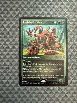 MTG Lifeblood Hydra #0565 Foil Etched Rare Commander Masters (CMM) - Image 1